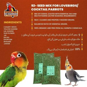 Mix Seeds for Lovebirds & Cockatiels 25 KG
